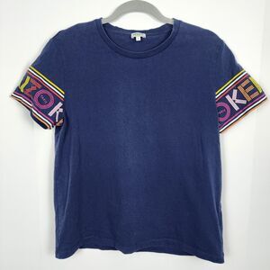Kenzo Blue Logo Cotton T-Shirt Size L